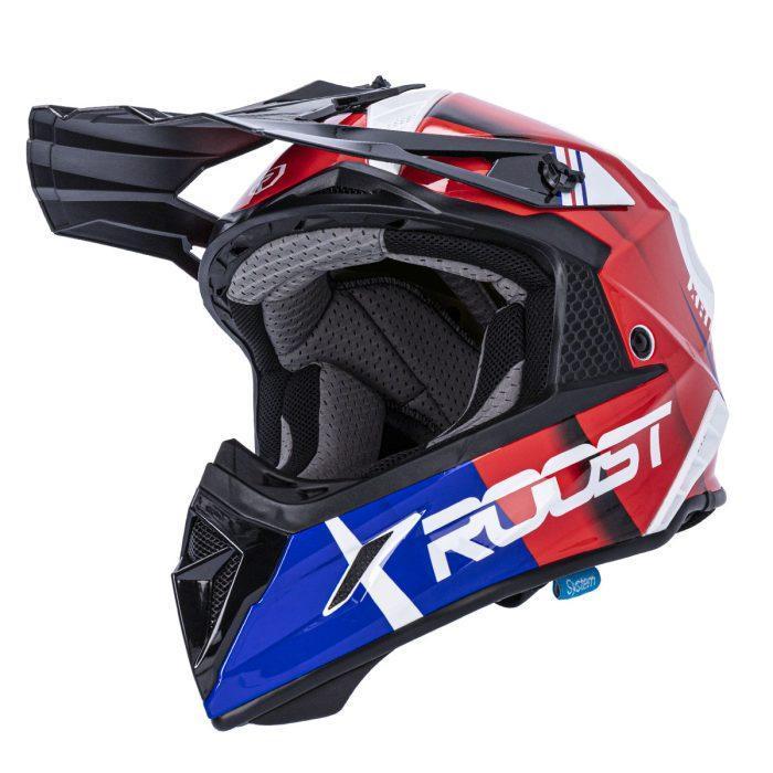 CASCO ROOST OXIDE XRUBY BLUE WHITE RED - Imagen 2