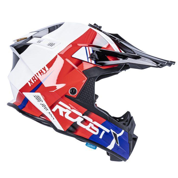 CASCO ROOST OXIDE XRUBY BLUE WHITE RED - Imagen 3