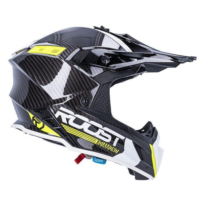 CASCO ROOST ATOM XDIAMOND CARBON FLUO - Imagen 3