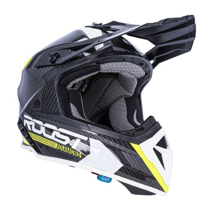 CASCO ROOST ATOM XDIAMOND CARBON FLUO - Imagen 4