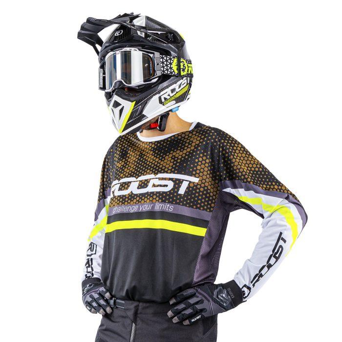 CAMISETA ROOST X-RUBY SICK WHITE/BROWN/YELLOW FLUO - Imagen 2