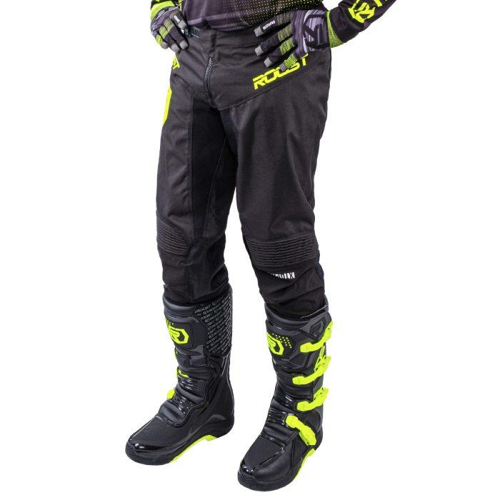 PANTALON ROOST X-TOPAZ FLOW BLACK / YELLOW FUOR - Imagen 2