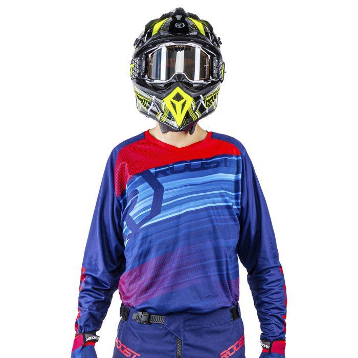 CAMISETA ROOST X-TOPAZ FLOW BLUE / RED