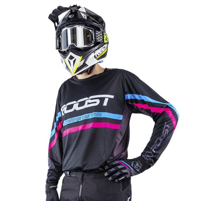 CAMISETA ROOST X-RUBY SICK BLACK/BLUE/MAGENTA - Imagen 2