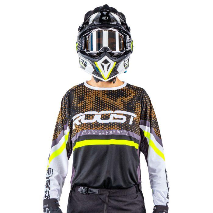 CAMISETA ROOST X-RUBY SICK WHITE/BROWN/YELLOW FLUO